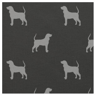 Tissu Silhouettes en noir et bronze à motifs