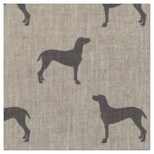 Tissu Silhouettes grises de Weimaraner sur l'arrière - (Fermer)
