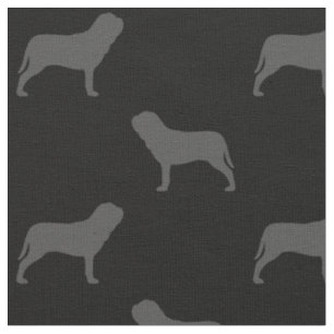 Tissu Silhouettes napolitaines Mastiff Chiens néos Motiv