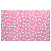 Tissu Silhouettes Unicorne rose et blanc (Fat Quarter)