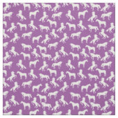 Tissu Silhouettes Unicorne violet (Échantillon)