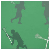 Tissu Silhouettes vertes de lacrosse (Échantillon)