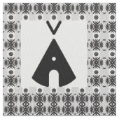 Tissu Simple amérindienne Tipi noir (fermé)