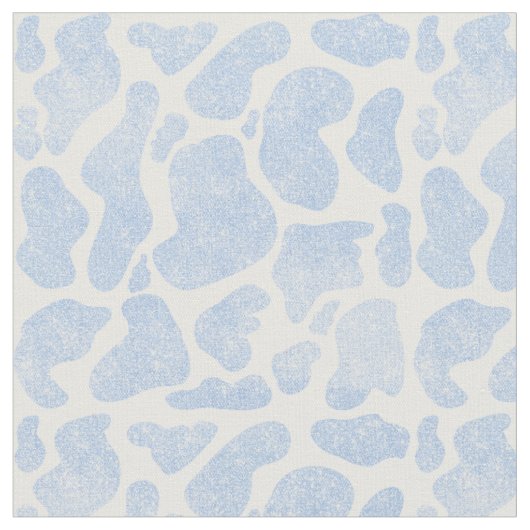 Tissu Simple Bleu Blanc Grandes Portes De Vache Motif an (Fermer)