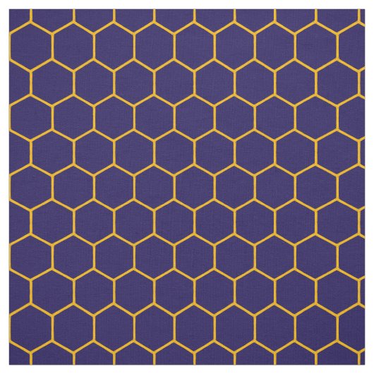 Tissu Simple Elegant Honeycomb Motif Abstrait Navy (Échantillon)
