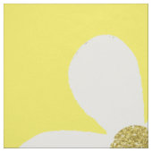 Tissu Simple jaune blanc marguerite or (Échantillon)