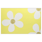 Tissu Simple jaune blanc marguerite or (Fat Quarter)