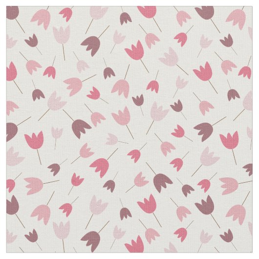 Tissu Simple Motif Tulipe rose multidirectionnel (Fermer)