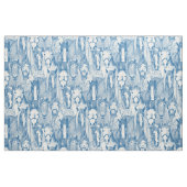 Tissu simplement chevaux bleu de cobalt demi-perle (Fat Quarter)