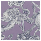 Tissu simplement des pieuvres bleu marine violet (Fermer)