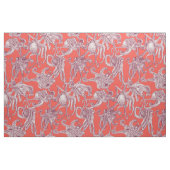 Tissu simplement des poulpes rouge clairet (Fat Quarter)