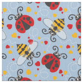 Tissu Simples ladybugs graphiques et abeilles aiment les (fermé)
