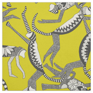 Tissu singe chartreuse