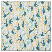 Tissu Singes Art Déco (automne) (Échantillon)
