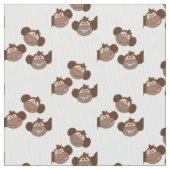 Tissu Singes de sourire (fermé)