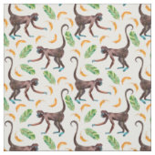 Tissu Singes doux jonglant des bananes (Échantillon)