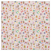 Tissu Sinterklaas avec Cheval blanc (Échantillon)