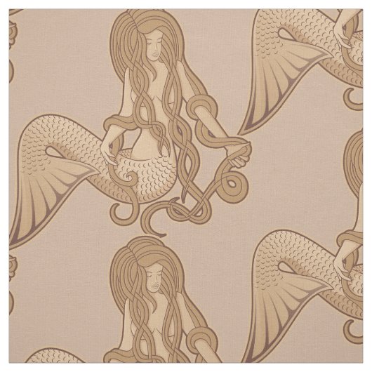 Tissu Sirène assise (Échantillon)