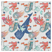 Tissu Sirène et Baleine-requin (fermé)