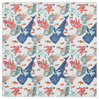 Tissu Sirène et Baleine-requin