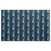 Tissu sirènes bleues sur noir (Fat Quarter)