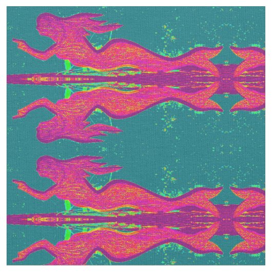 Tissu sirènes rouges (Fermer)