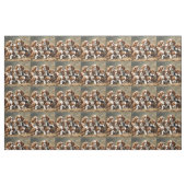 Tissu Six Chiots Espagnols Cavalier, (Fat Quarter)