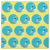 Tissu Ski nautique de style vintage (Échantillon)