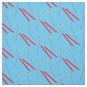 Tissu Ski Ski Ski hiver Rouge (Échantillon)
