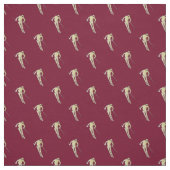 Tissu Skier Gold sur rouge (Échantillon)