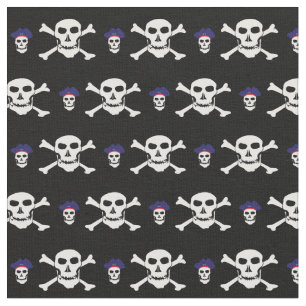 Tissu Skull & Captain fashion Fabric - Pirates/Halloween