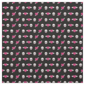 Tissu Skulls and hearts (Échantillon)
