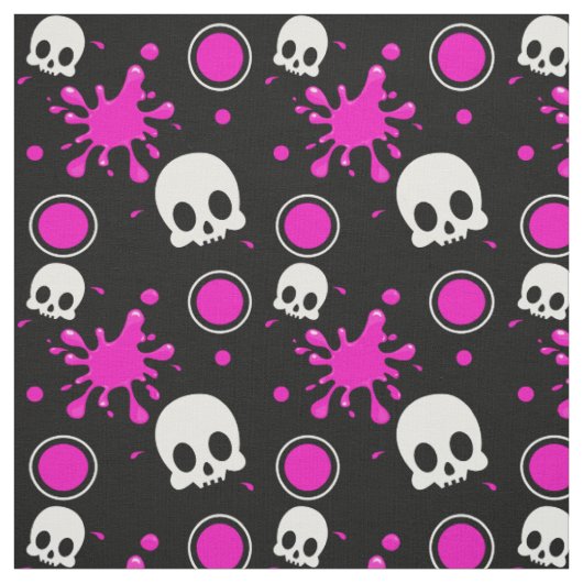 Tissu Skully (roses indien) (Échantillon)