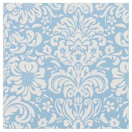 Tissu Sky Blue Floral Damask (Fermer)