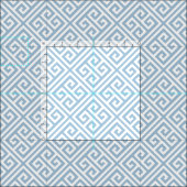 Tissu Sky Blue Greek Key Pattern (Carreau)