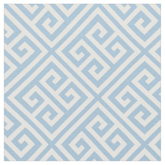 Tissu Sky Blue Greek Key Pattern (Fermer)