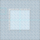 Tissu Sky Blue Greek Key Pattern (Carreau)