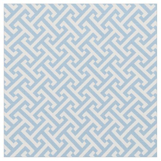 Tissu Sky Blue Greek Key Pattern (Fermer)