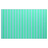 Tissu Sky Blue & Green Striped/Linked Motif (Fat Quarter)