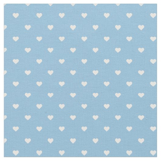 Tissu Sky Blue Polka Dot Hearts (Fermer)