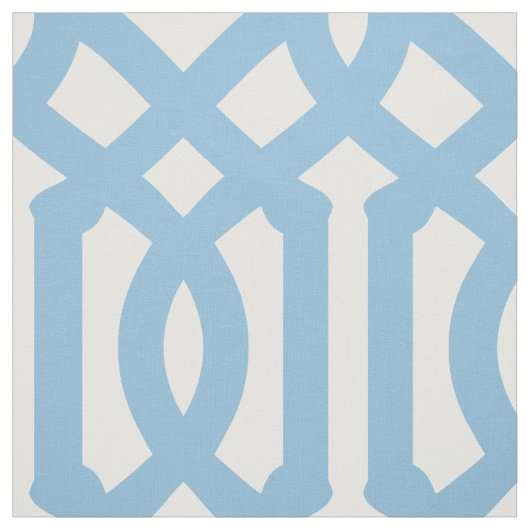 Tissu Sky Blue Trellis Grande échelle (Échantillon)