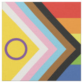 Tissu SlipperyJoe Intersex Progrès Fierté Drapeau arc-en (Fermer)