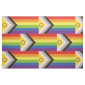 Tissu SlipperyJoe Intersex Progrès Fierté Drapeau arc-en (Fat Quarter)