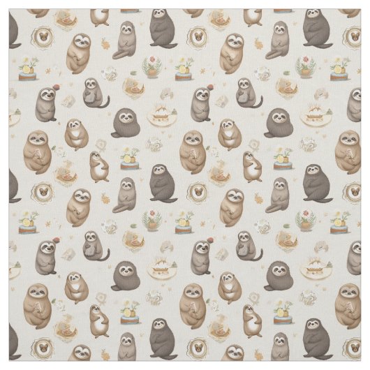 Tissu Sloth Serenity : Whimsy Sloth (Échantillon)
