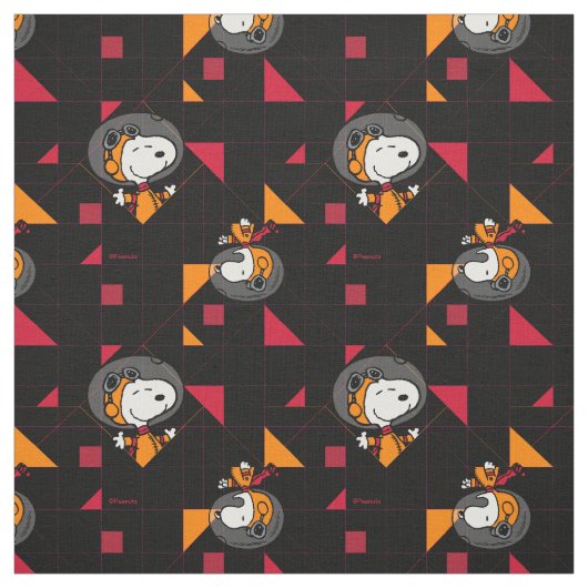 Tissu Snoopy Astronaut Retro Geometric (Échantillon)