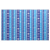 Tissu Snowflakes Blue Stripes (Fat Quarter)