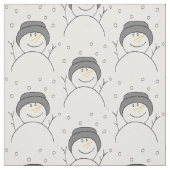 Tissu Snowman souriant (Échantillon)