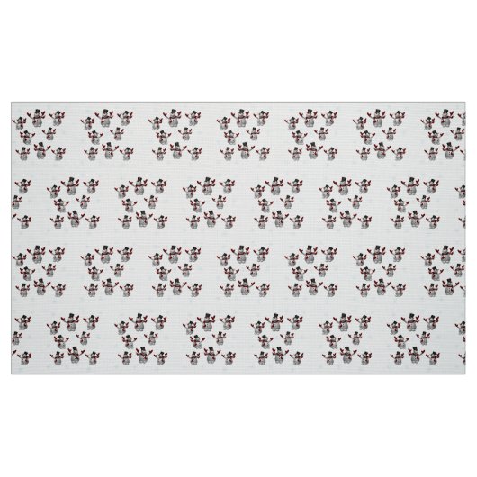 Tissu Snowmen et Snowflakes (Fat Quarter)