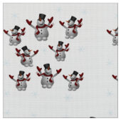 Tissu Snowmen et Snowflakes (Fermer)