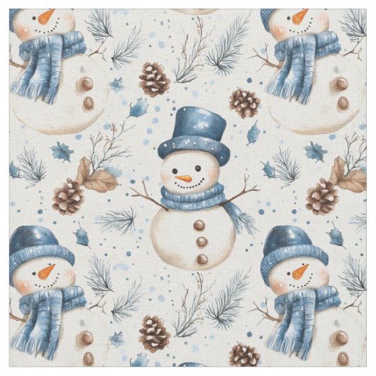 Tissu Snowmen & Pinecones (Fermer)